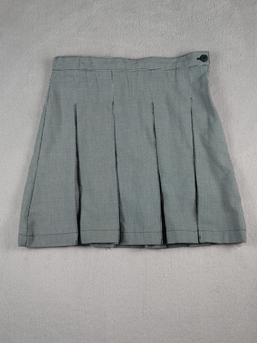 Lands' End Kids Girls Black & White Houndstooth Print Pleated Skirt Size 10